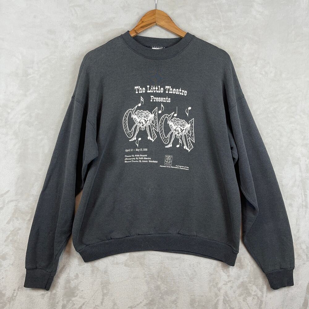 Hanes Activewear Vintage 1996 The Little Theatre Can-Can Sweatshirt XL Musicals